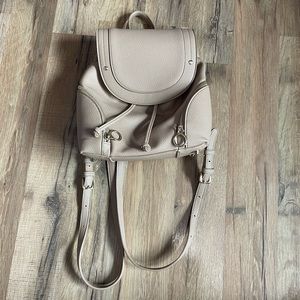 mini beige backpack!